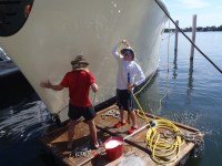 14 Keeping cool while cleaning the boat on a hot&nbsp;day