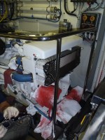 14 Port engine fuel cooler disassembled (it only LOOKS like&nbsp;blood)