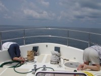 07 Bradley and Bob watch “the end” of the dolphin show