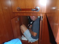 09 Troy looks right at home in this cabinet