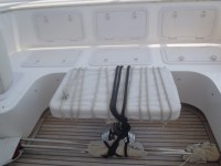 08 Flybridge table lowered and cover&nbsp;secure