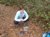 05 Kathy signs the cache&nbsp;log