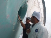 11 John and Sergio inspect sanding near bow thrusters