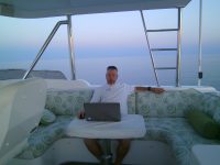 14 No internet access, but the flybridge is a great place in the&nbsp;evening!