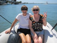 11 Kathy and Patti in the&nbsp;tender