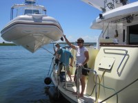 02 Readying the tender to put on&nbsp;deck