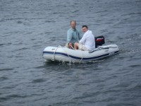10 Boat party – James and Steve arrive by&nbsp;tender