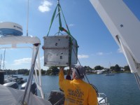 04 Offloading the fridge from the&nbsp;flybridge