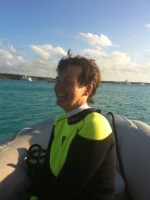 Kathy in the&nbsp;tender