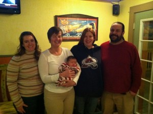 Robin, Kathy with Sophia, Vicky and Mark