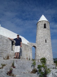 Taylor at The Hermitage, the highest point in the Bahamas