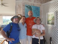 Bradley, Sooner, Matt, and Kathy with a Cat Island Cat at Halverson&nbsp;House