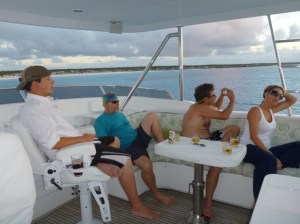 Sundowners on the flybridge