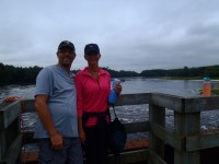 Sid and Stef at the Roseway River in Shelburne