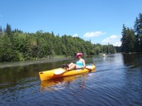 Kristina ready to kayak the&nbsp;river