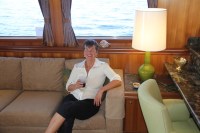 Kathy relaxes onboard&nbsp;Argo