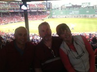 Tyler, Bradley and Kathy at&nbsp;Fenway