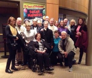 The Rosenberg family and friends attend Shear Madness at the Kennedy Center