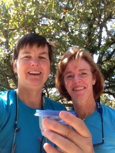 Kathy introduces Darin to geocaching