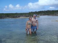 Liz and Matt in Fernandez Creek near the Blue&nbsp;Hole