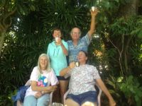 Kathy with cousin Bri, sister Joan, and brother-in-law&nbsp;George