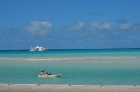 Kayaking with megayacht Wheels in the background (photo by Darren&nbsp;L)