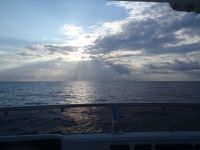 Calm seas just before sunset en route from Cat&nbsp;Island