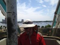 Bradley on the ferris wheel at Harbor Fest. Shear Madness is a speck in the&nbsp;background
