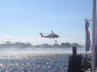 Coast Guard demos a rescue by&nbsp;helicopter