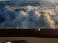 Wake at the stern during Wide Open Throttle&nbsp;run