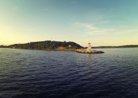 Lighthouse approaching Lunenburg
