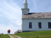 Brad and Lorraine at the church in&nbsp;Iona