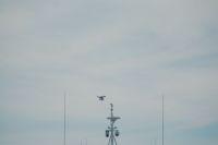 The drone is launched for an aerial&nbsp;view