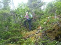 Marci bushwacking at Eagle&nbsp;Cove