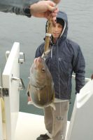 Matt with his biggest catch – a 10-pound&nbsp;cod