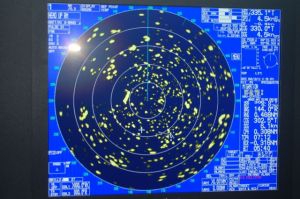 Our radar showing LOTS of ice - this is what we had to navigate through
