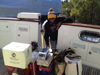 Moving lots of stuff off the boat