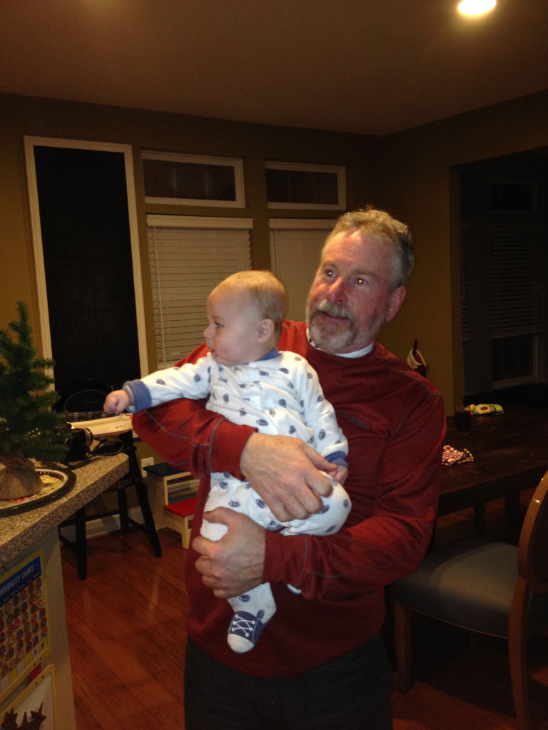 Bradley with newest grandson Austin