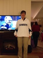 Kathy in the Cowboys&nbsp;shirt