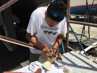 Working on a stern thruster&nbsp;prop