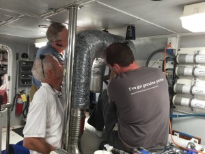 Installing new exhaust risers