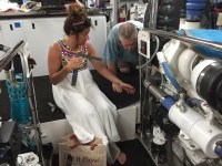 Beth from Crystal Coast Interiors installs engine room&nbsp;carpet