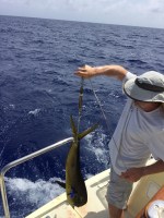 Bradley shows off a 12-pund&nbsp;mahi-mahi