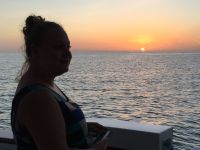 Amanda watches the&nbsp;sunset