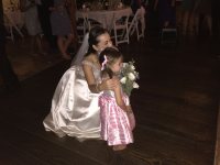 Bride Mary with her little cousin Sophie