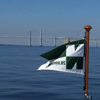 About to pass under the Bay Bridge near&nbsp;Annapolis