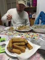 Bradley enjoys pancit and lumpia before departing from&nbsp;DC