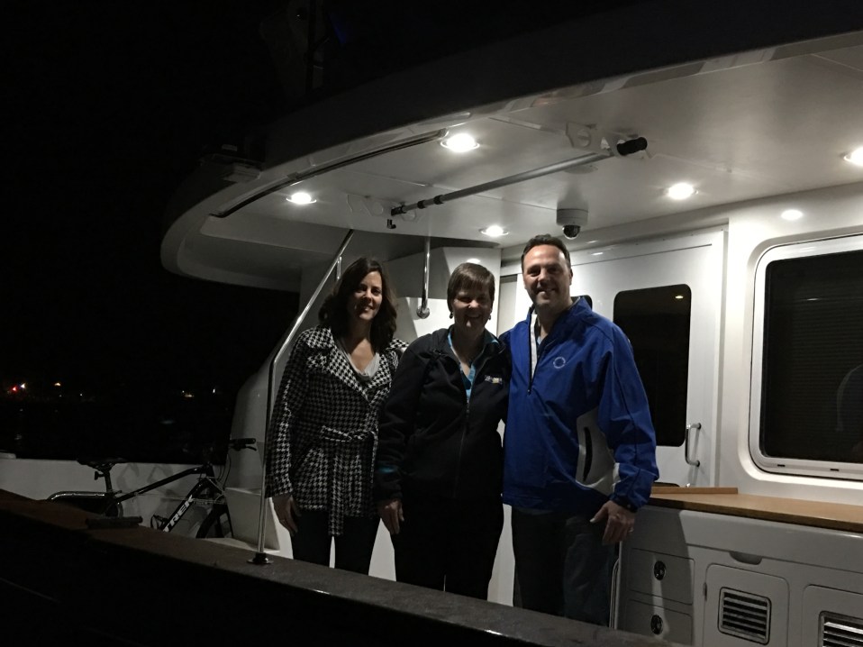 Bobby and Patti visit the boat