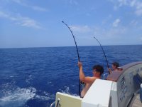 Two fish on the line