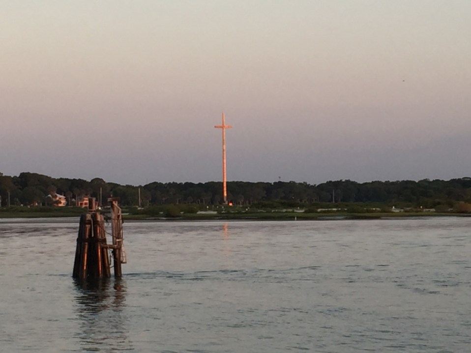 The famous cross at St. Augustine
